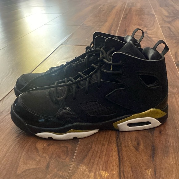 Jordan Flightclub 91 Black Metallic Gold (Grade School)